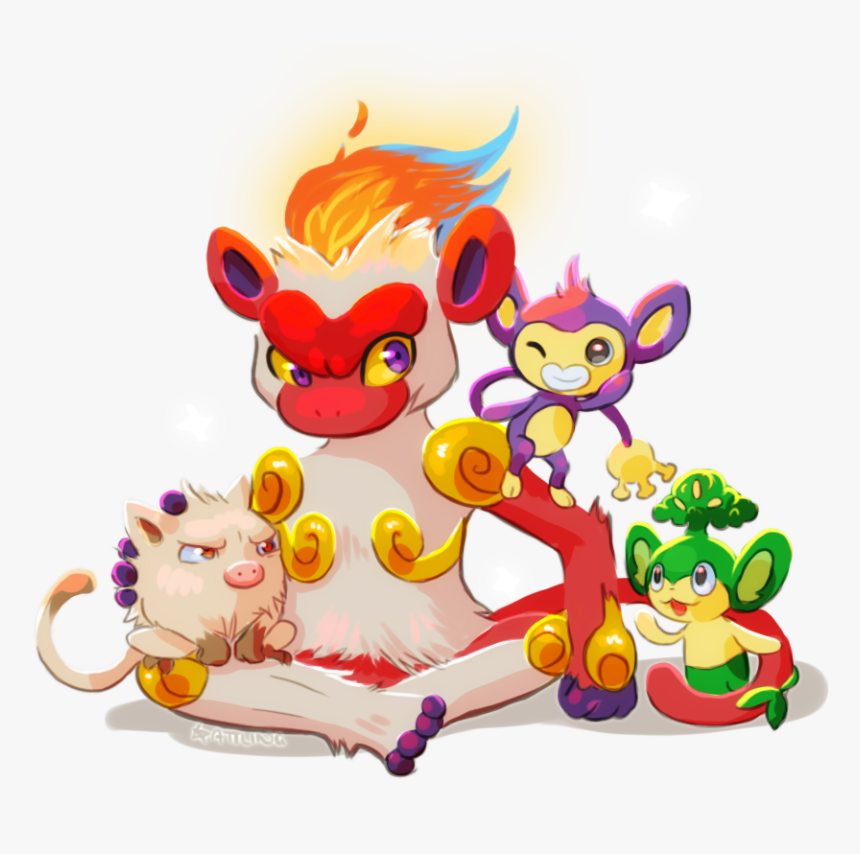 Infernape Babysits The Baby Monkies~ Another Stream - Cartoon, HD Png Download, Free Download