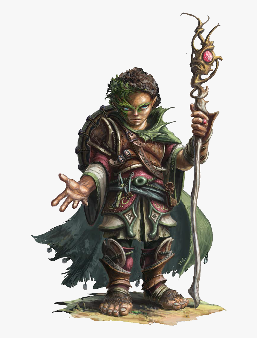 Clip Art M W Staff D - Female Halfling Druid, HD Png Download, Free Download