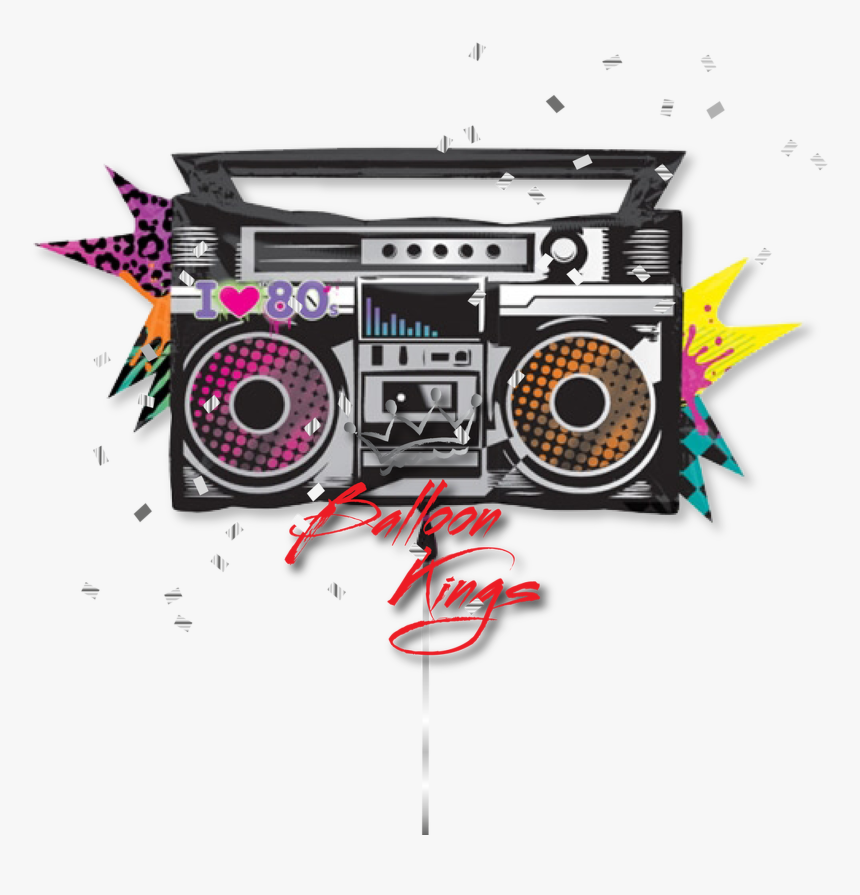 80s Boom Box - 80s Boombox, HD Png Download, Free Download