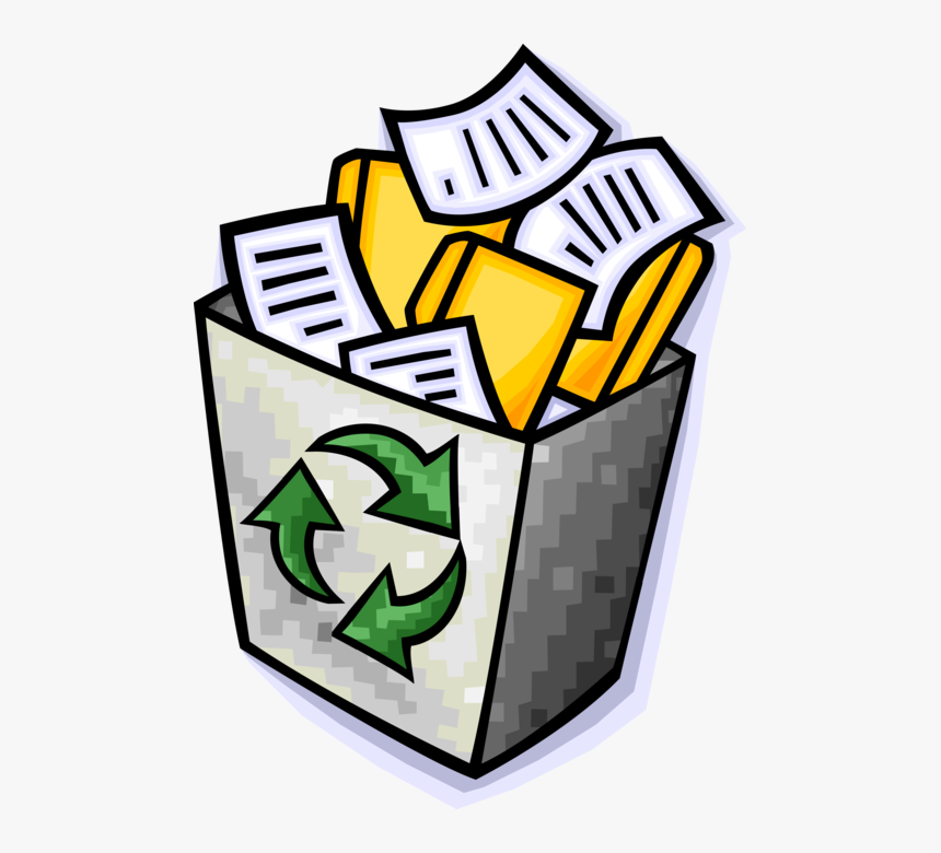 Vector Illustration Of Recycle Bin Container Holds - Imagenes De Reciclaje Para Dibujar, HD Png Download, Free Download