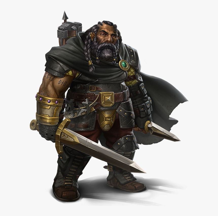 D&d Dwarf Png - Black Dwarf Dnd, Transparent Png, Free Download