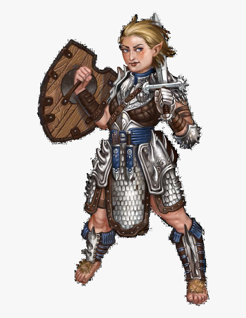 Clip Art F Paladin Plate Armor - Female Halfling Warrior, HD Png Download, Free Download