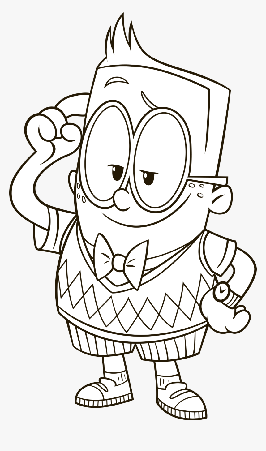 Captain Underpants Black And White Drawings, HD Png Download, Free Download