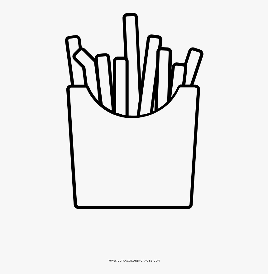 Dibujo De Papas Fritas Para Colorear, HD Png Download, Free Download