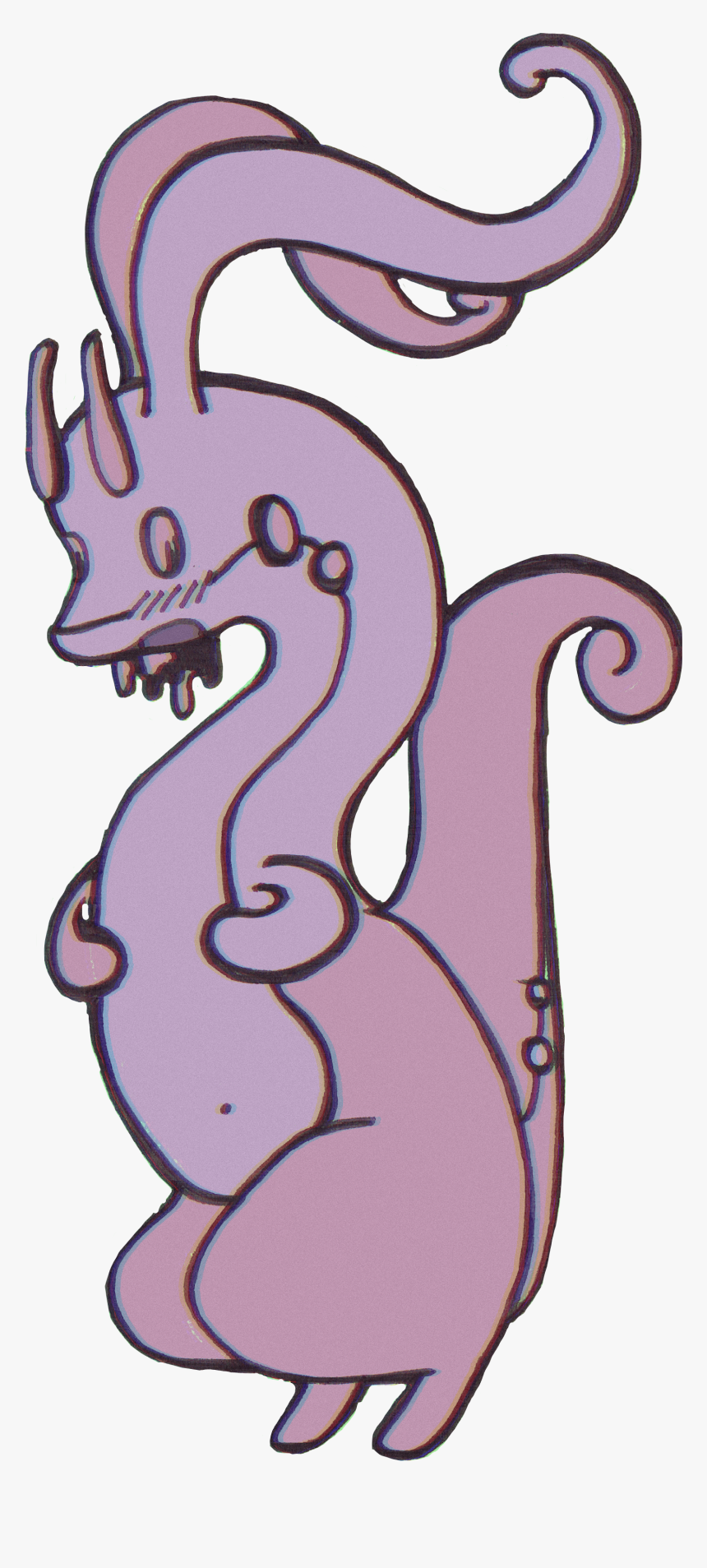 Fanart Pokemon Goodra Originalart Mysticker Purple - Cartoon, HD Png Download, Free Download