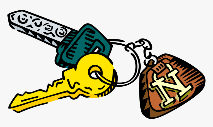 Skeleton Keys Clip Art Vector Png File - Cartoon Car Keys Clipart, Transparent Png, Free Download