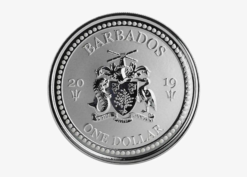 2019 Barbados Trident Silver 1 Oz, HD Png Download, Free Download