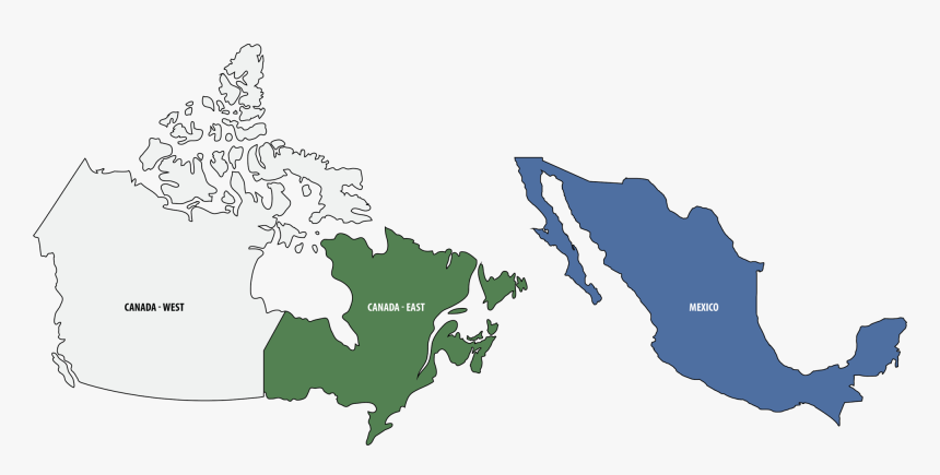 Transparent Canada Map Png - Mexican Map Silhouette, Png Download, Free Download