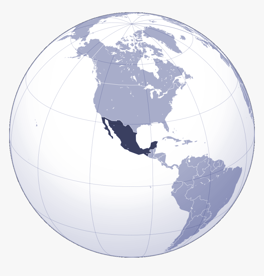 Where Is Mexico Located Large Map - Central America On A Globe, HD Png Download, Free Download