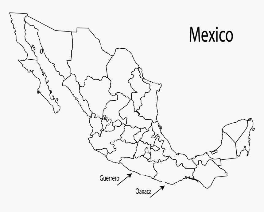 Conjunto Huasteco Music Is Native To The Region Of - Mexico Map Blank, HD Png Download, Free Download