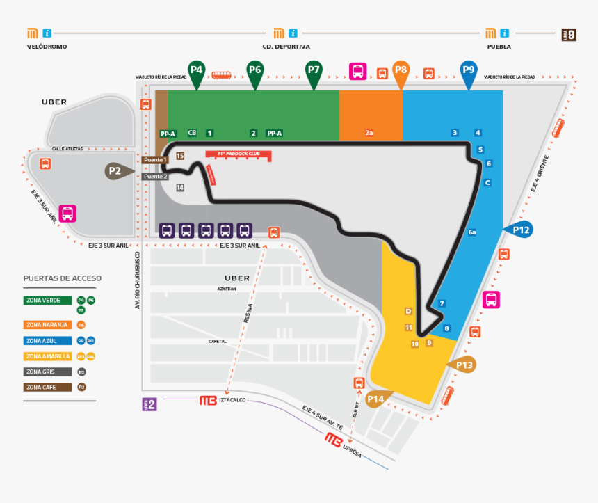 Mexico Grand Prix Map, HD Png Download, Free Download