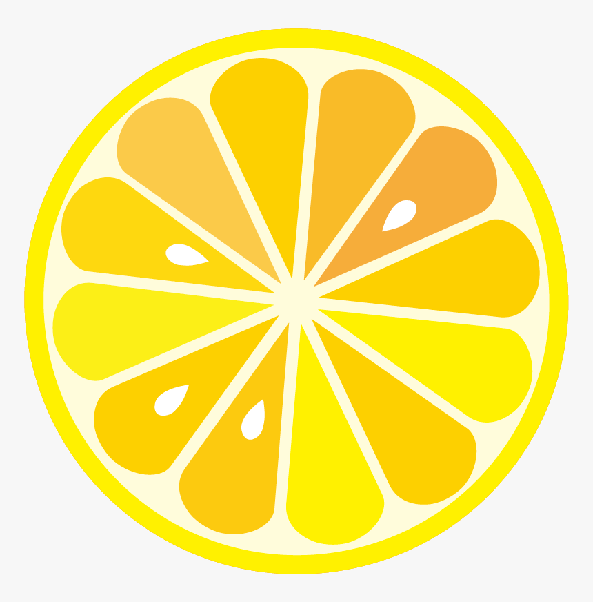 Lemon Clipart Lemon Wedge - Lemon Slice Clipart, HD Png Download, Free Download