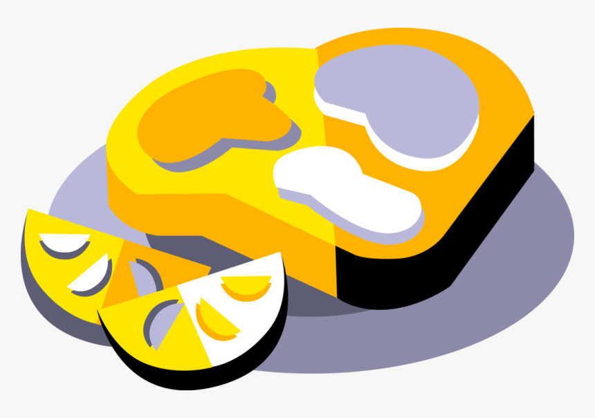 Vector Illustration Of Seafood Fish Dinner With Citrus, HD Png Download, Free Download