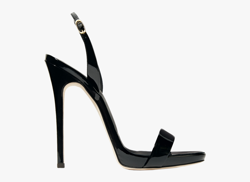 Sophie Patent-leather Slingback Sandals - Giuseppe Zanotti Black Sandals, HD Png Download, Free Download