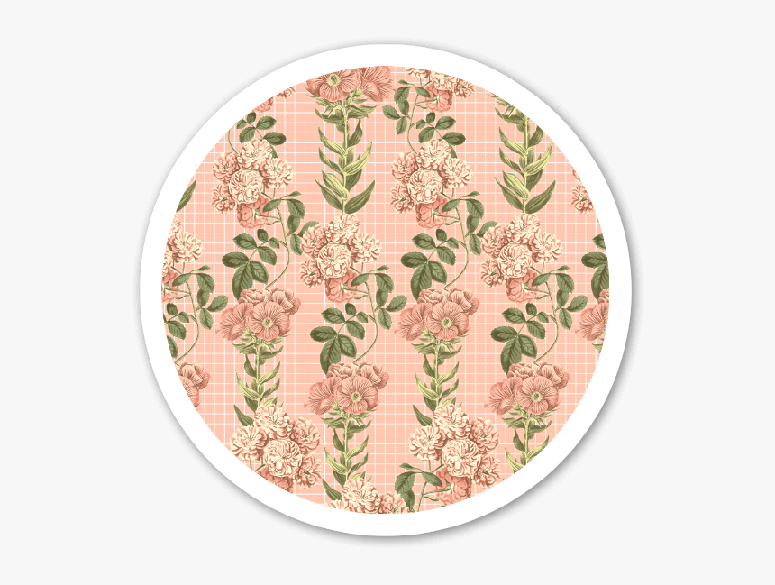 Pink Vintage Pattern Sticker - Motif, HD Png Download, Free Download