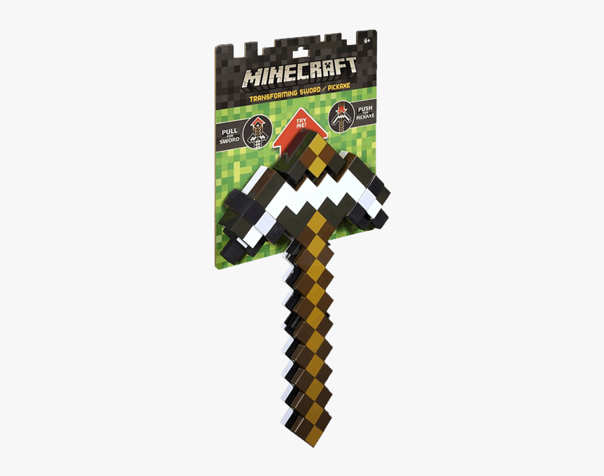 Minecraft 2 In 1 Sword Pickaxe Toy, HD Png Download, Free Download