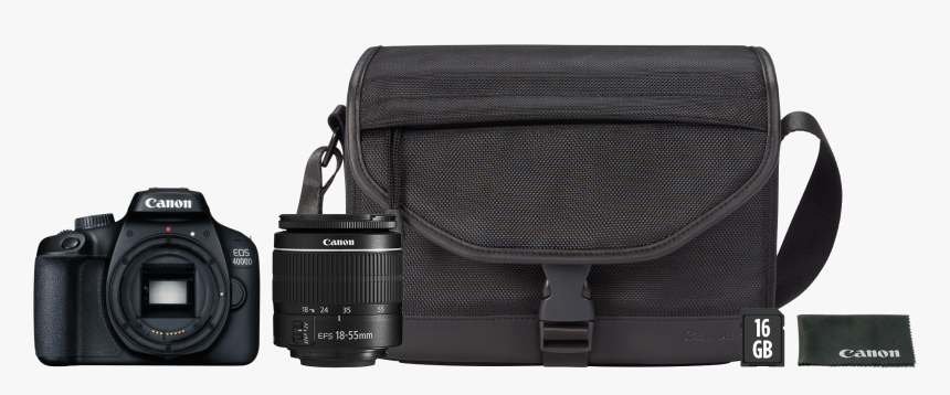 Cámara Fotográfica Digital Réflex Canon Eos 4000d 18 - Canon Eos 4000d Travel Kit, HD Png Download, Free Download