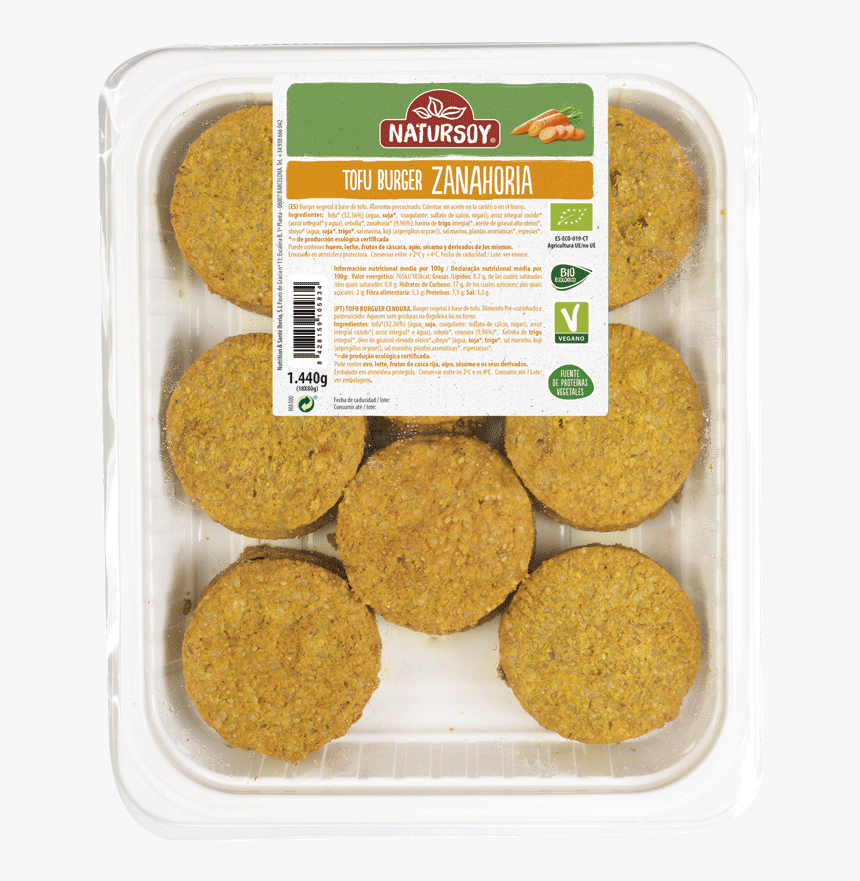 Hamburguesa De Tofu Y Zanahoria 18 Und - Cookies And Crackers, HD Png Download, Free Download
