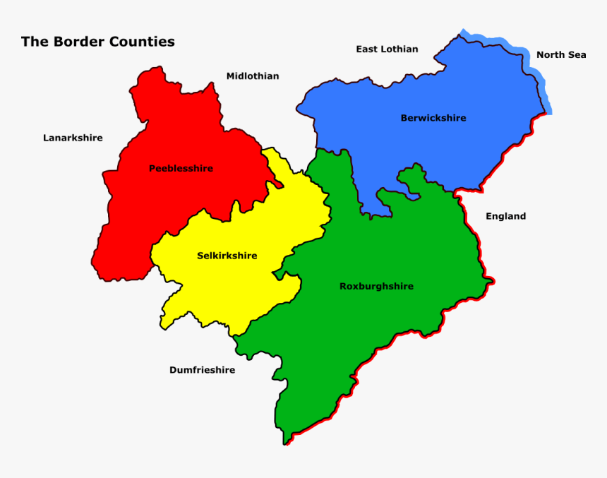 Scottish Borders Counties - Scottish Borders Map, HD Png Download, Free Download