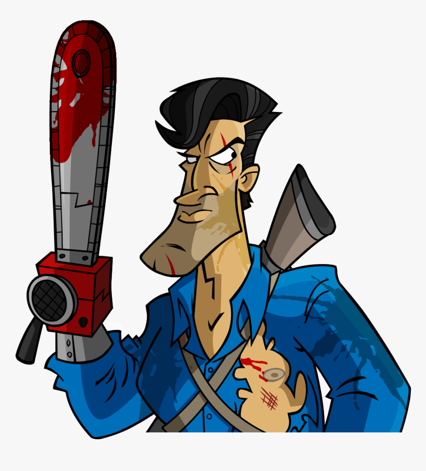 Ash Williams Cartoon , Png Download - Cartoon, Transparent Png, Free Download