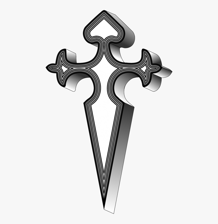 Cross, Santiago, Heraldry, Cross Of Saint James - St James Cross Png, Transparent Png, Free Download