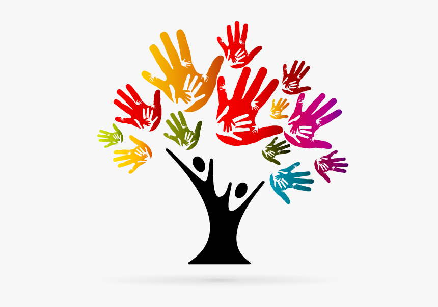 Hand Print Tree Png, Transparent Png, Free Download