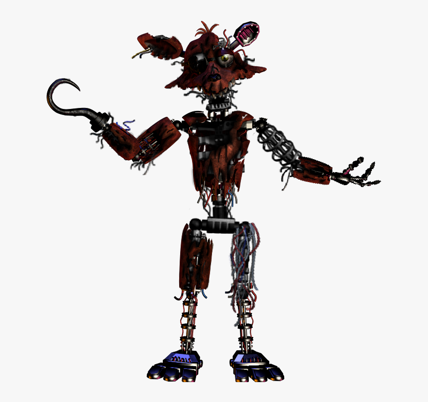 Hey Everyone Midnight Here I Finally Finished Scrap - Fnaf Withered Foxy Full Body, HD Png Download, Free Download