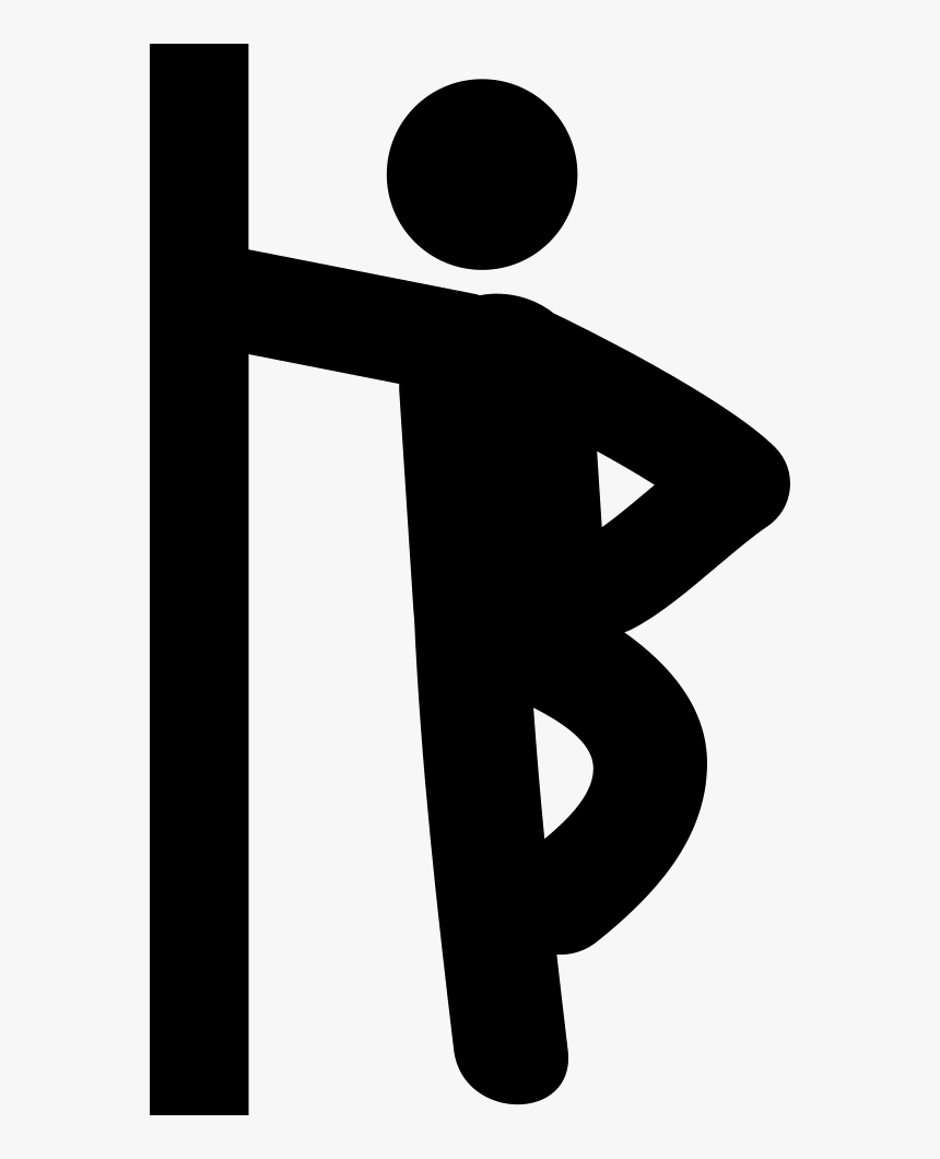 Man Leaning Against The Wall - Sign, HD Png Download, Free Download