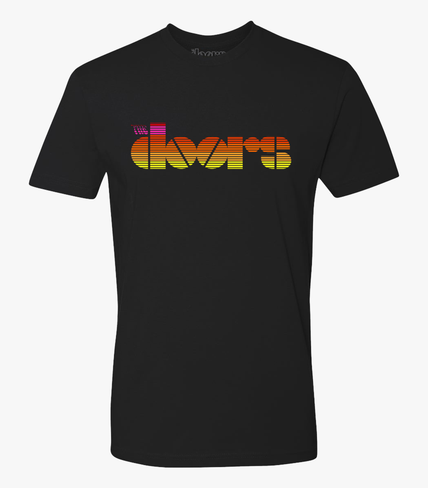 The Doors Santa Monica Logo T-shirt Black Short Sleeve - Gracie Jiu Jitsu Shirt, HD Png Download, Free Download