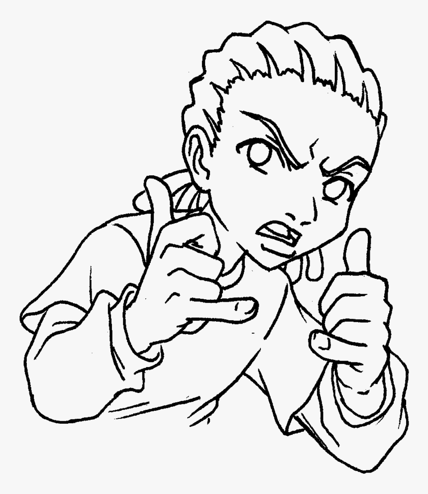 Huey Freeman At Getdrawings Com Free For - Boondocks Riley Coloring Page, HD Png Download, Free Download