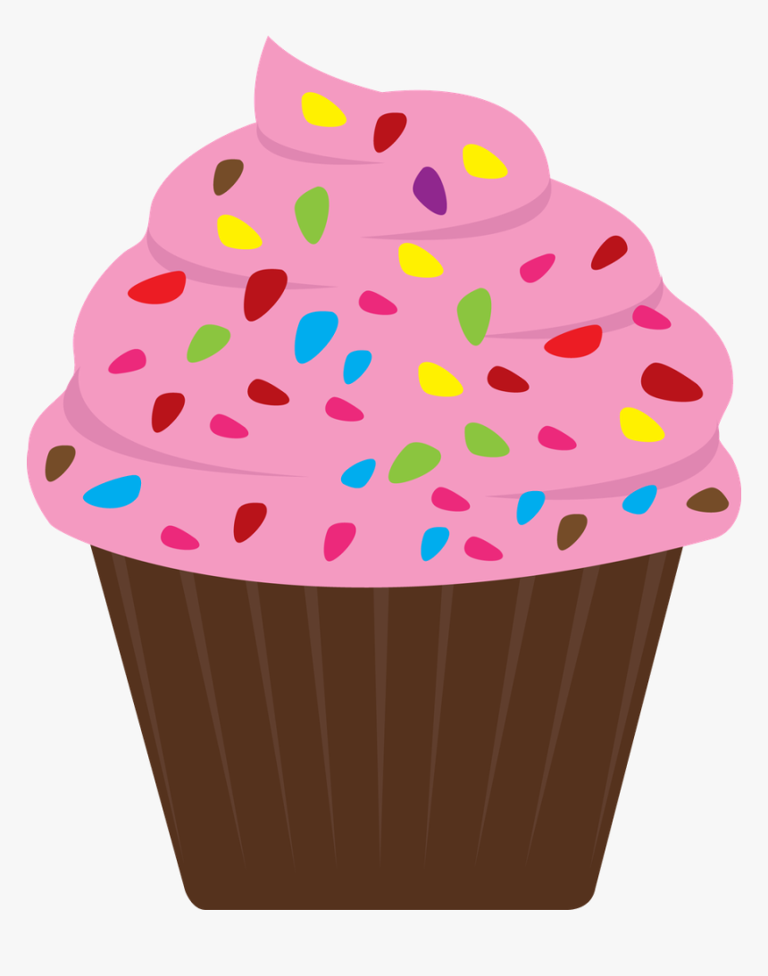 Clipart Cupcakes With Sprinkles, HD Png Download, Free Download