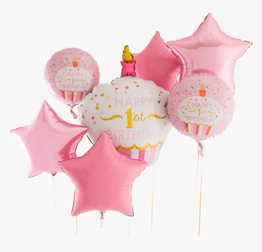 1st Birthday Pink Cupcake Bunch - Birthday Party, HD Png Download, Free Download