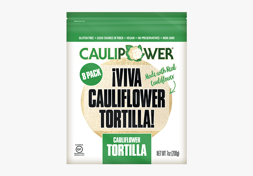 Package Of Gluten Free, Cauliflower Based Tortillas - Cauliflower Tortillas Caulipower, HD Png Download, Free Download