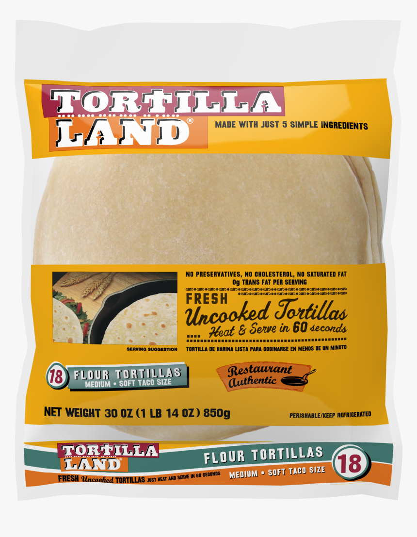 Tortillaland Uncooked Flour Tortillas, HD Png Download, Free Download