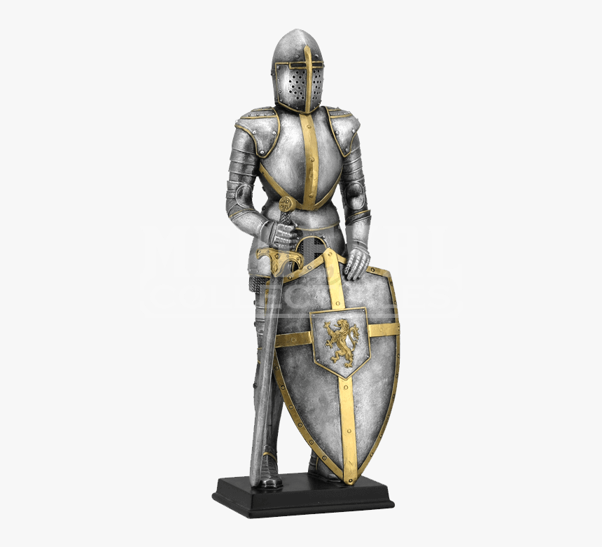 Lion Crest Suit Of Armor Statue - Knight Armor With Shield, HD Png Download, Free Download