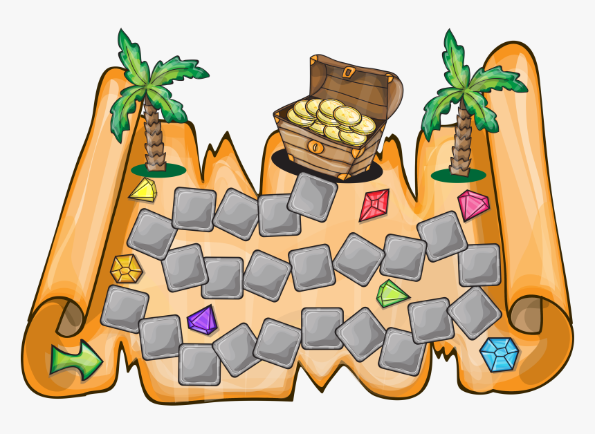 Clipart Map Treasure Hunt, HD Png Download, Free Download