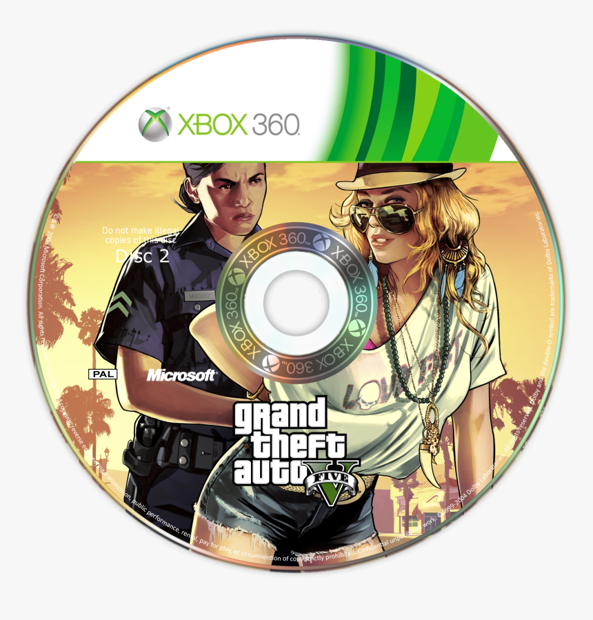 Gta V Disc 2 Box Cover - Grand Theft Auto 5, HD Png Download, Free Download