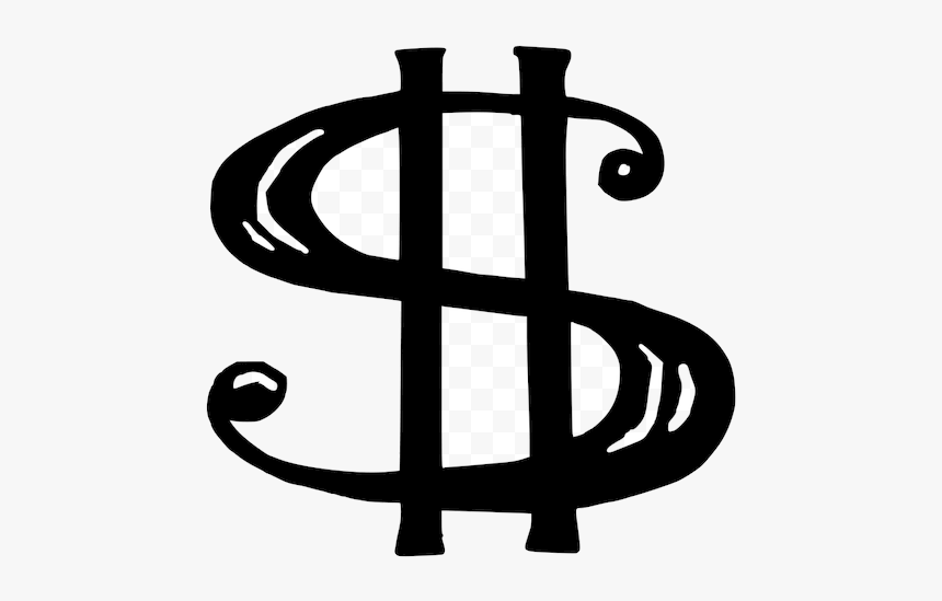 Cash Free Clipart Johnny Stunning Transparent Png - Dollar Sign Black And White Transparent, Png Download, Free Download