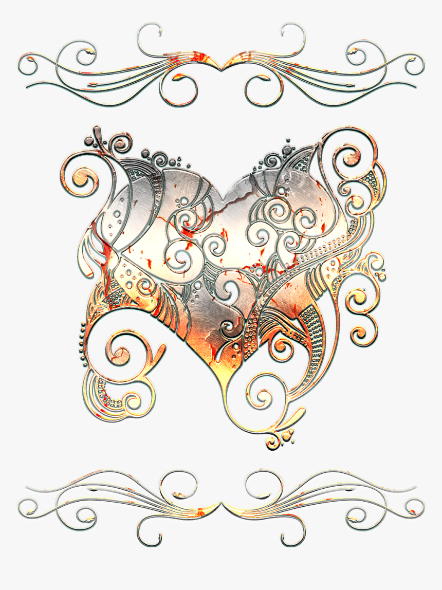 Heart Metal Flourish Free Photo - Illustration, HD Png Download, Free Download