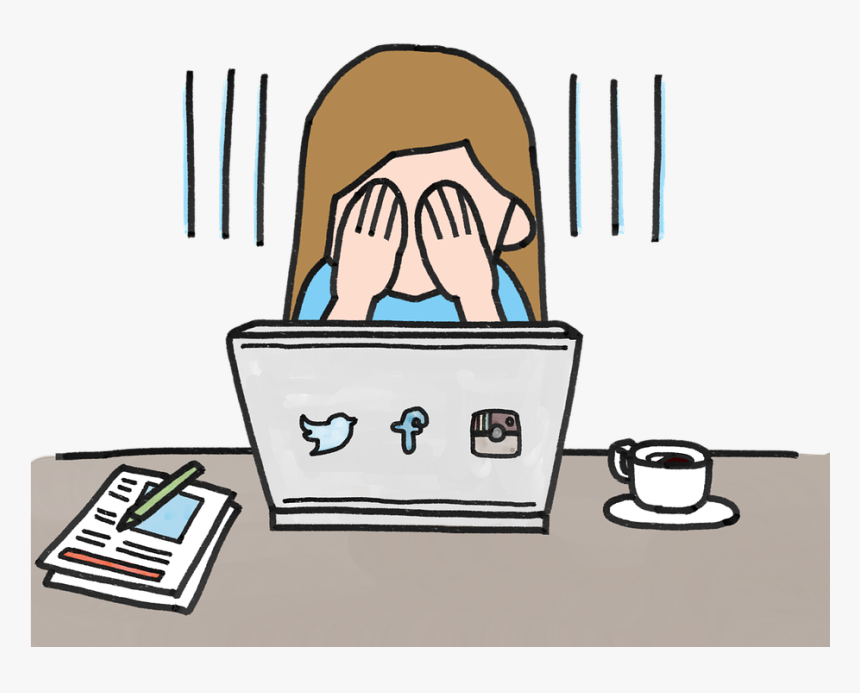 Worried Person Clip Art - Cyberbullying Sad, HD Png Download, Free Download