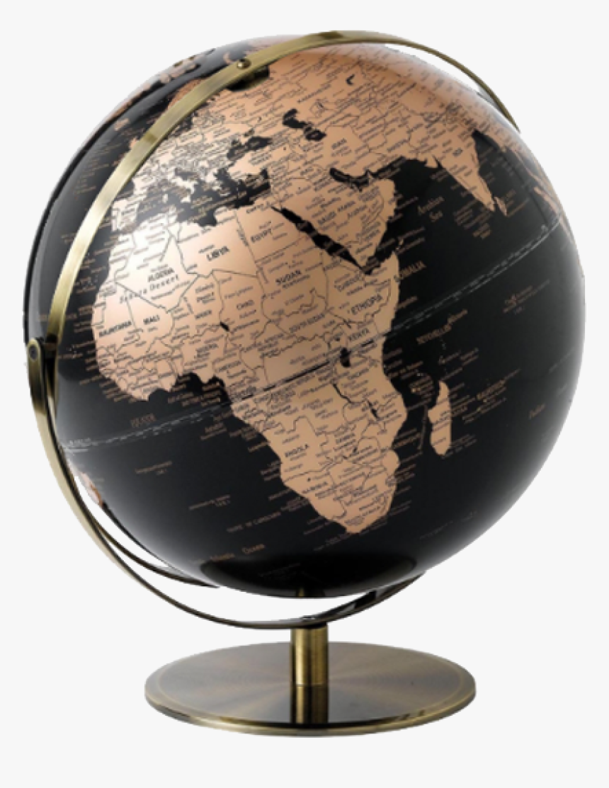 Black And Copper Globe Double Axis 25cm - Black Copper Globe, HD Png Download, Free Download