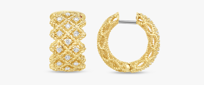 Roberto Coin Three Row Hoop Earring - Роберто Коин Серьги, HD Png Download, Free Download