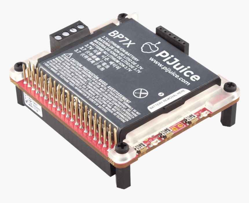 Pijuice Hat A Portable Power Platform For Every Raspberry - Raspberry Pi 4 Battery, HD Png Download, Free Download