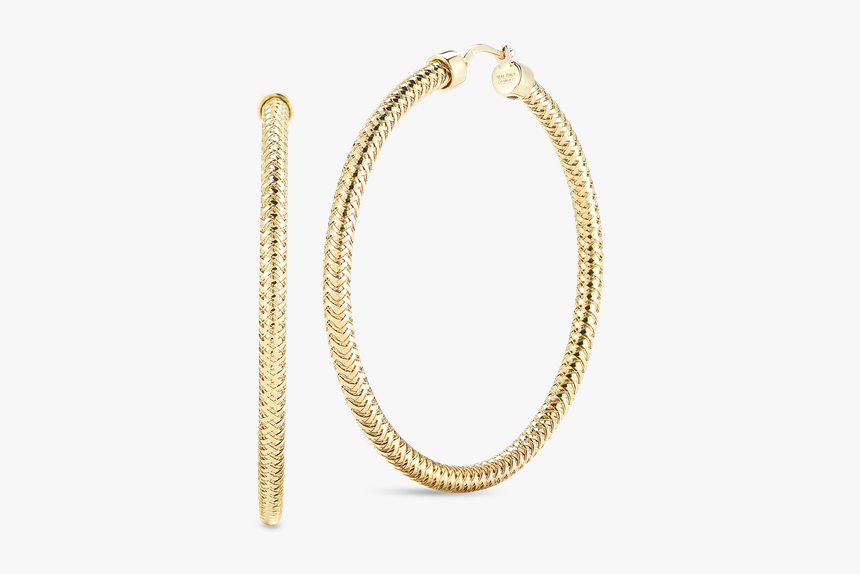 Roberto Coin Large Hoop Earrings - Body Jewelry, HD Png Download, Free Download