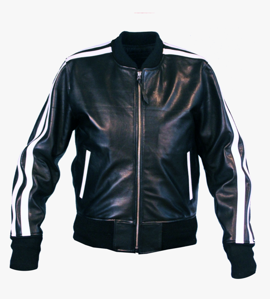 Black Stripes - Leather Jacket, HD Png Download, Free Download