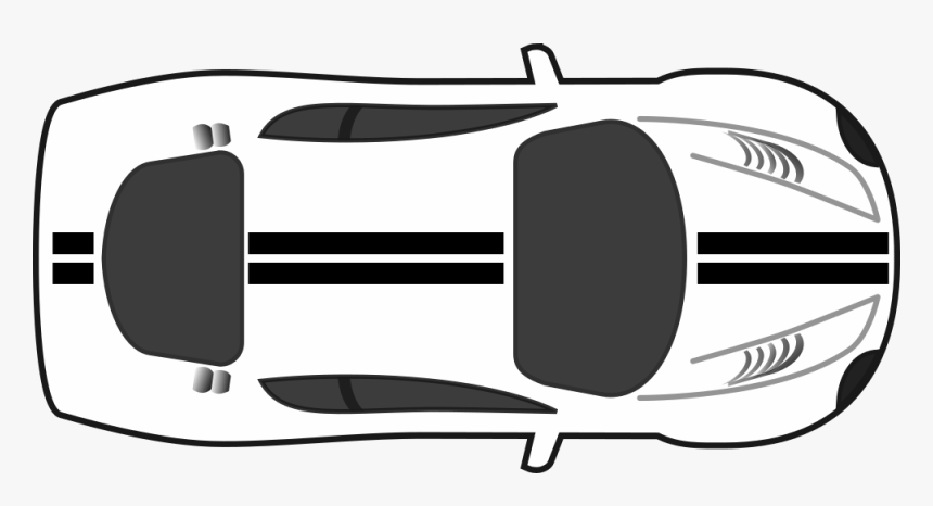 Racing Stripes Car Top View - Race Car Top Down Clipart, HD Png Download, Free Download