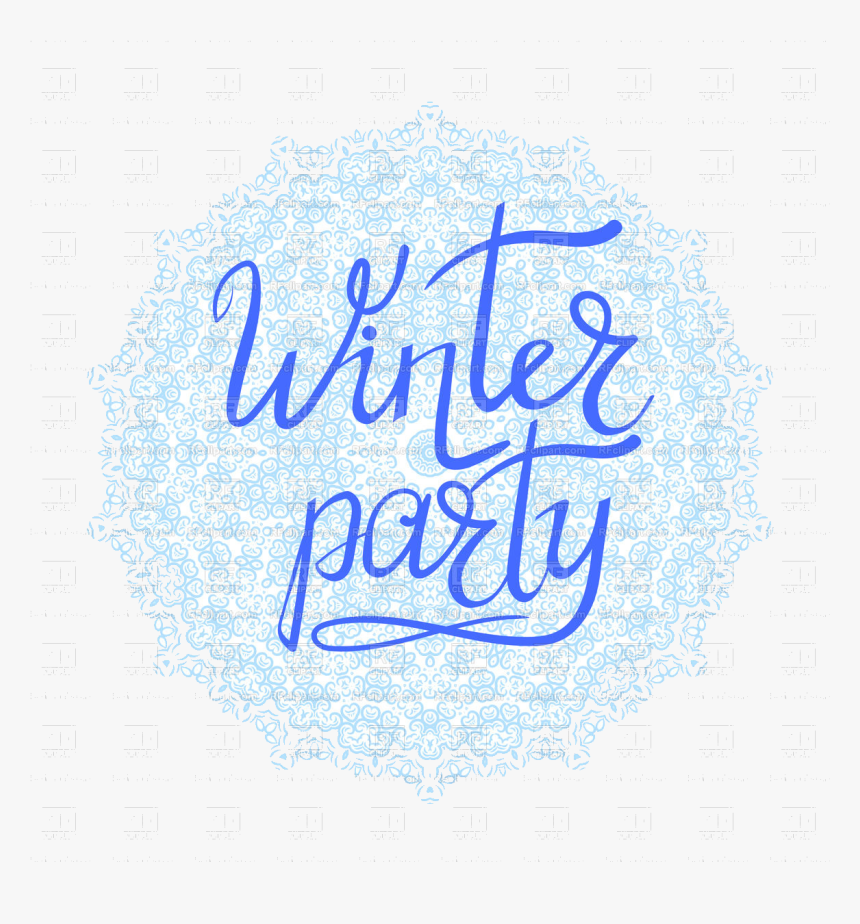 Winter Party Typographic Poster Stock Vector Image - Winter Party Clipart, HD Png Download, Free Download