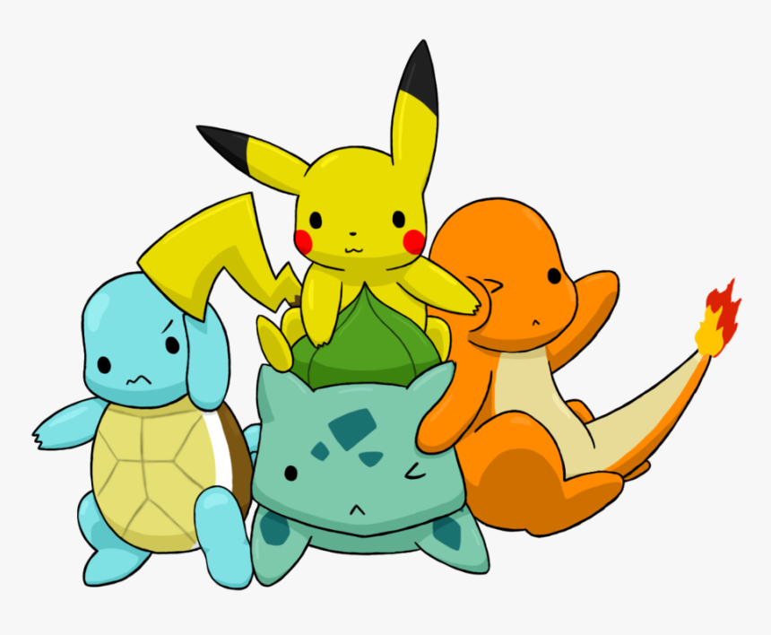 Pikachu Pokémon Go Pokémon Platinum Pokémon Sun And - Kanto Starters With Pikachu, HD Png Download, Free Download