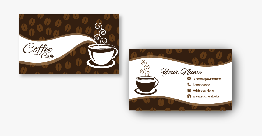 Coffee Shop Business Card - Cup, HD Png Download, Free Download