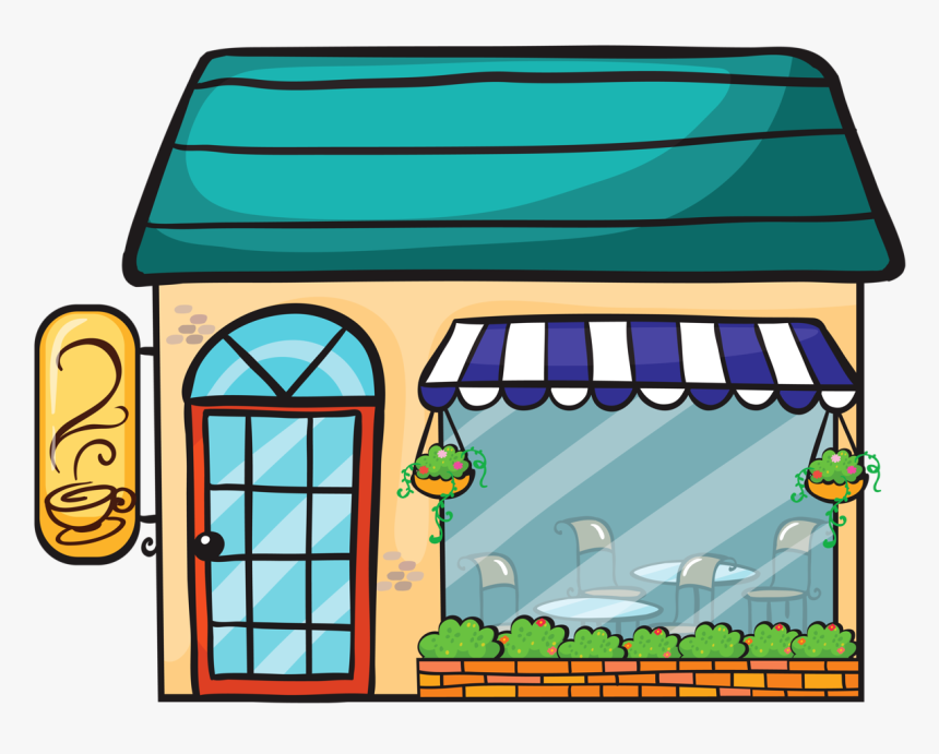 Illustration Of A Coffee Shop On A White Background - Different Stores, HD Png Download, Free Download